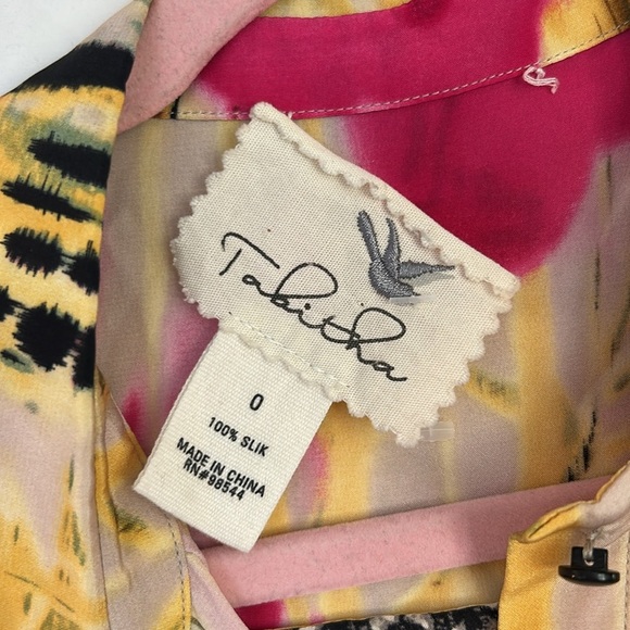 Anthropologie Tabitha 100% Sill Button Down Shirt Dress - Picture 3 of 4